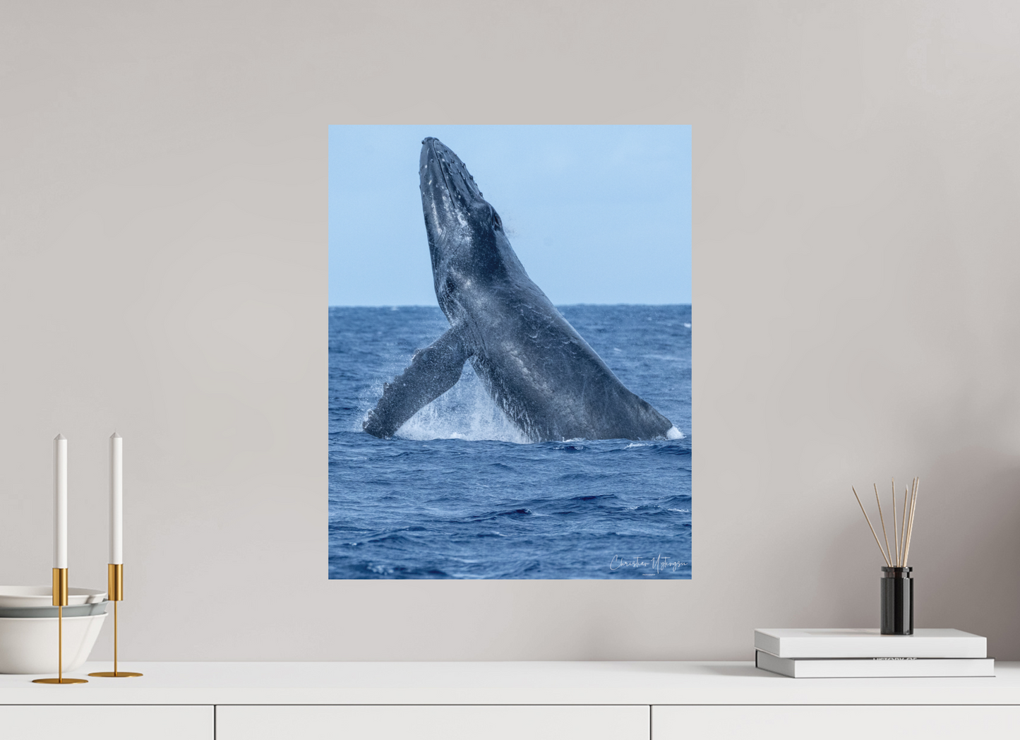 16 x 20″, Fuji Crystal DP II Matte Whale Greets Lāna'i