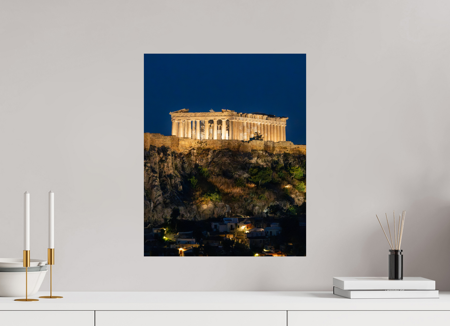 16 x 20″, ChromaLuxe HD Metal Print Acropolis of Athens