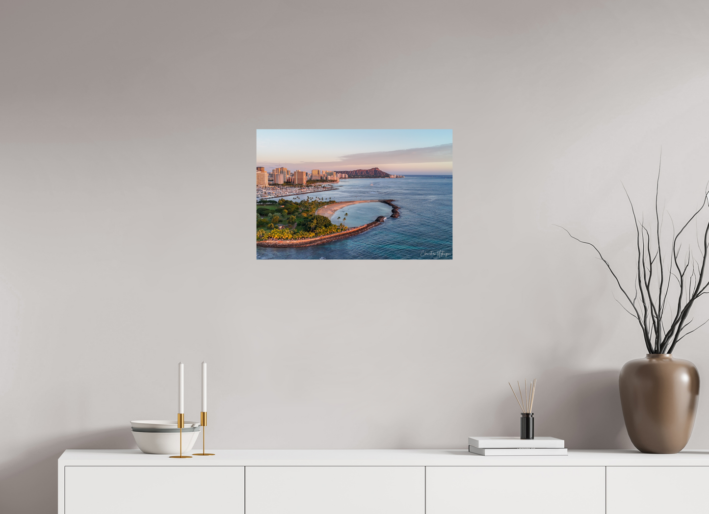 24 x 16″, ChromaLuxe HD Metal Print Crimson Horizon