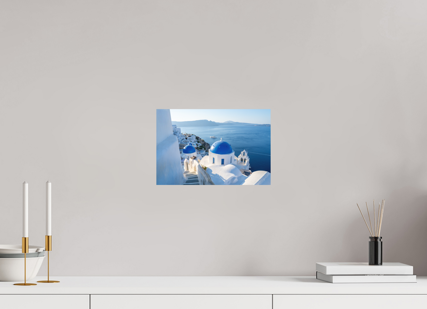 12 x 8″, Fuji Crystal DP II Matte The Blue Domes of Oía