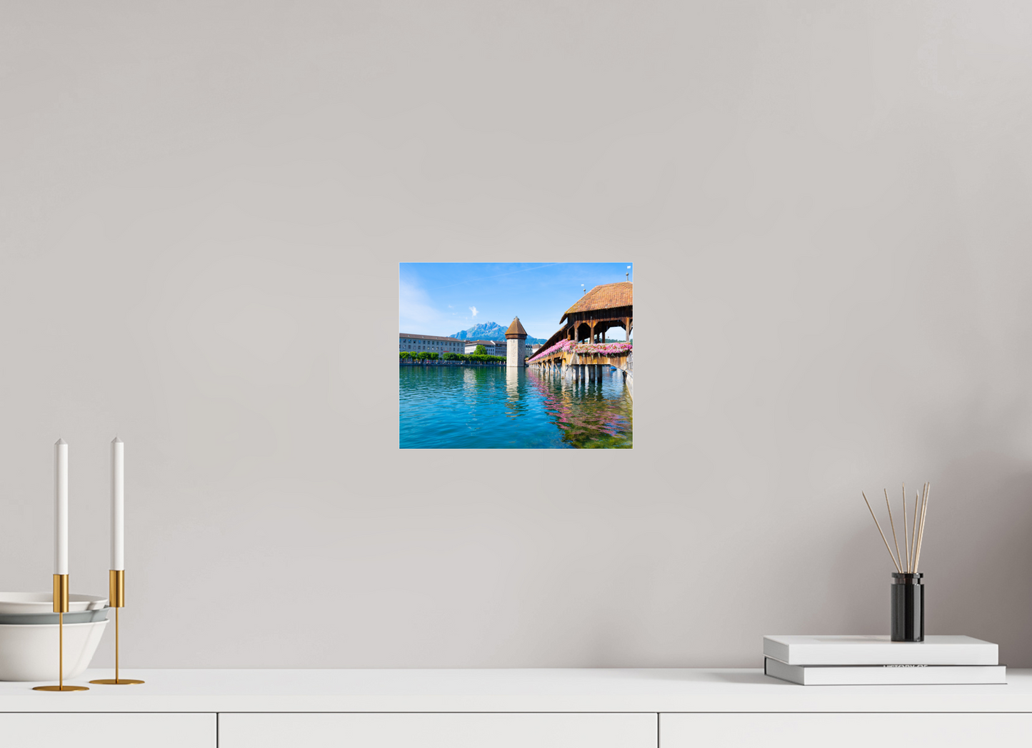 10 x 8″, Acrylic Glass 0.08mm Fuji Crystal Archive DP II The Chapel Bridge
