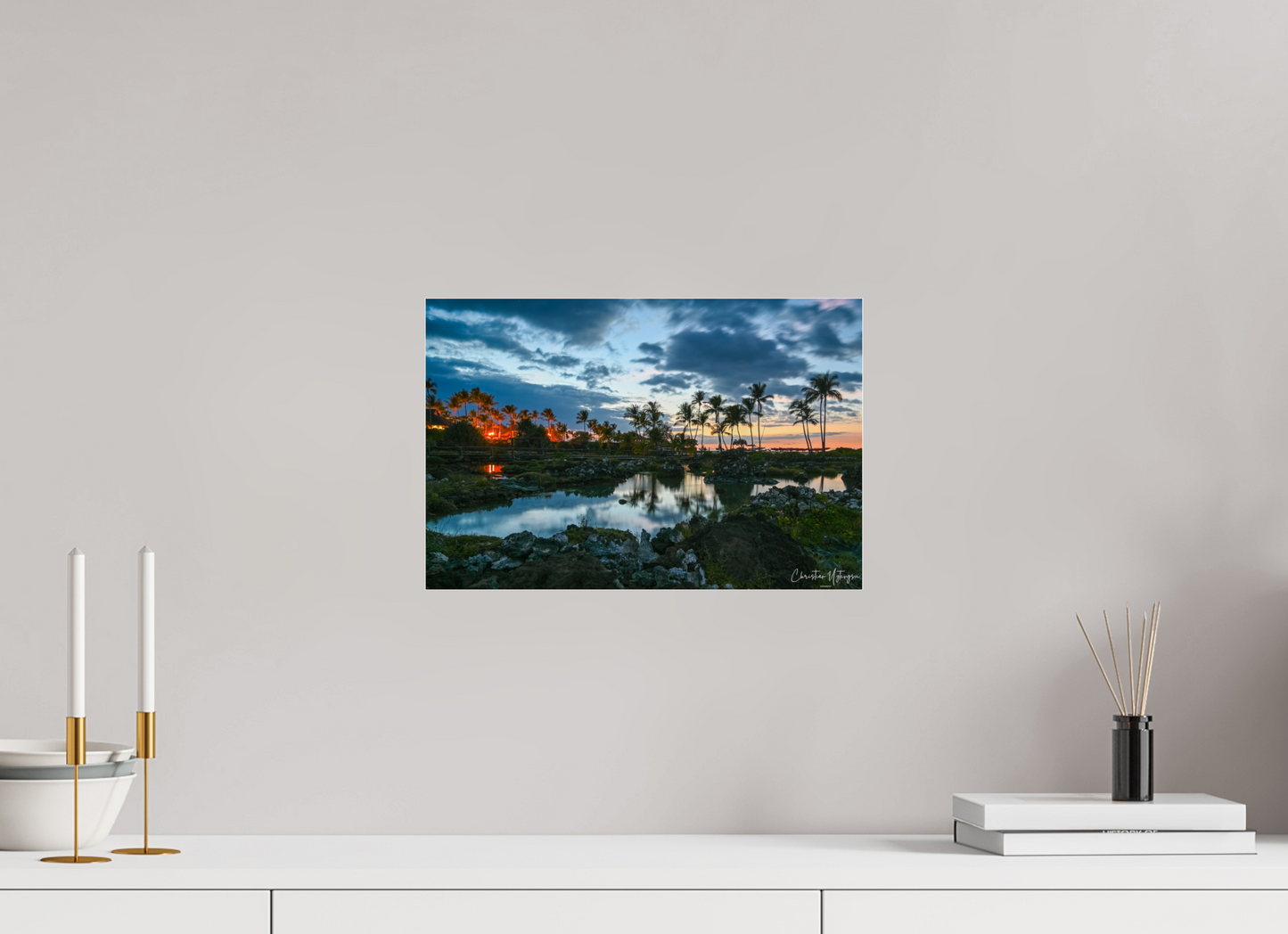 15 x 10″, Acrylic Glass 0.08mm Fuji Crystal Archive DP II Twilight Palms