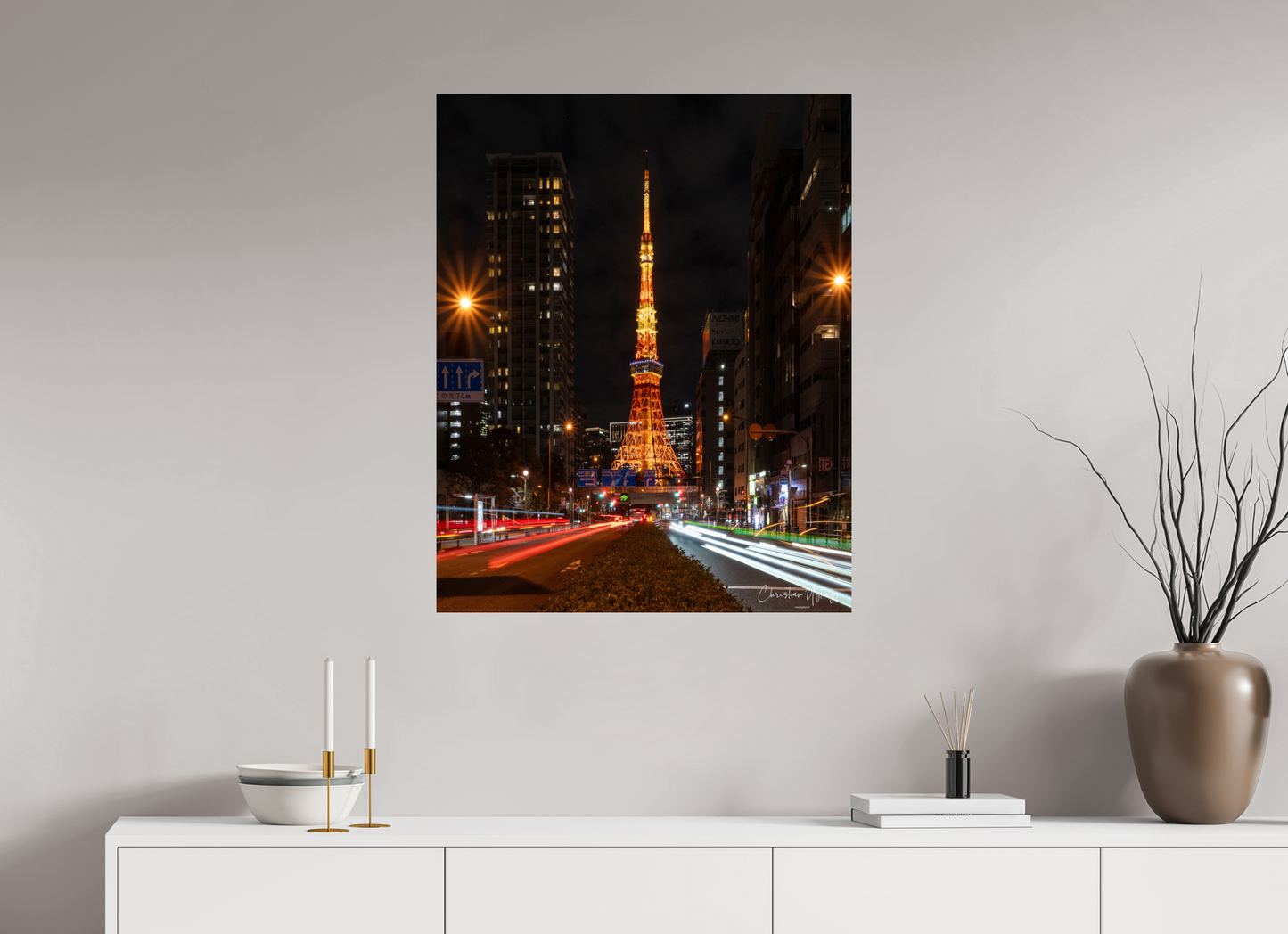 28 x 35″, ChromaLuxe HD Metal Print Neon Meets Sky