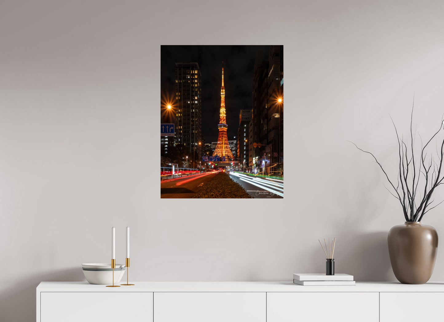 24 x 30″, ChromaLuxe HD Metal Print Neon Meets Sky