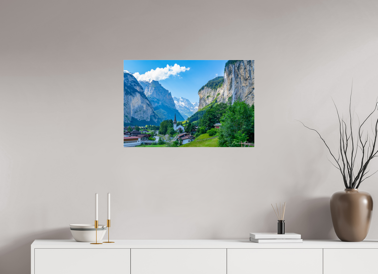 30 x 20″, Acrylic Glass 0.08mm Fuji Crystal Archive DP II Lauterbrunnen Valley