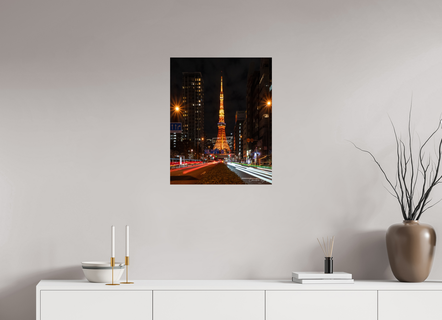 20 x 25″, ChromaLuxe HD Metal Print Neon Meets Sky