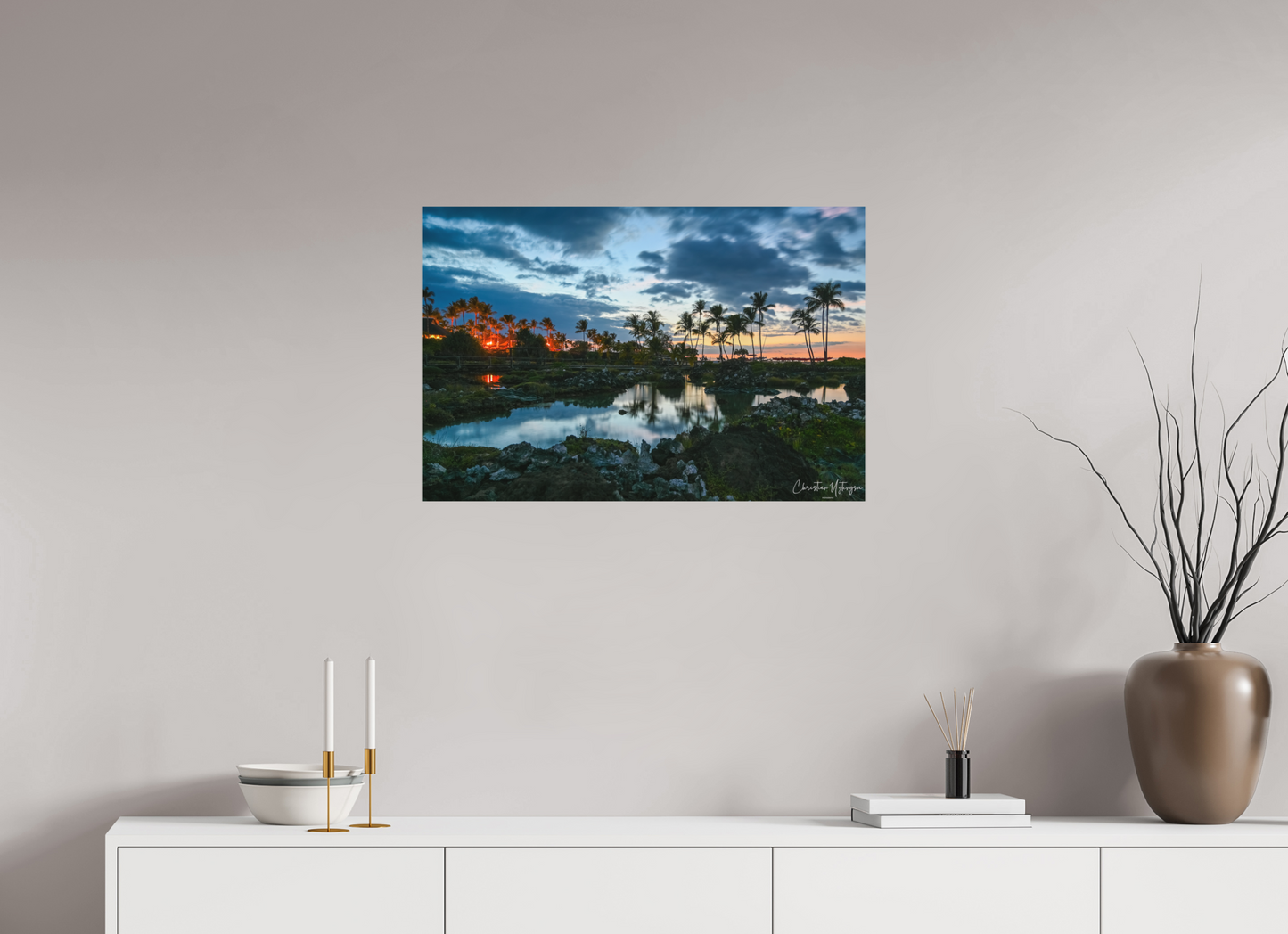 30 x 20″, Hahnemühle Photo Rag Bright White Twilight Palms