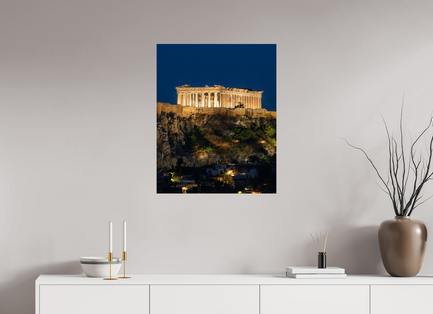 24 x 30″, ChromaLuxe HD Metal Print Acropolis of Athens