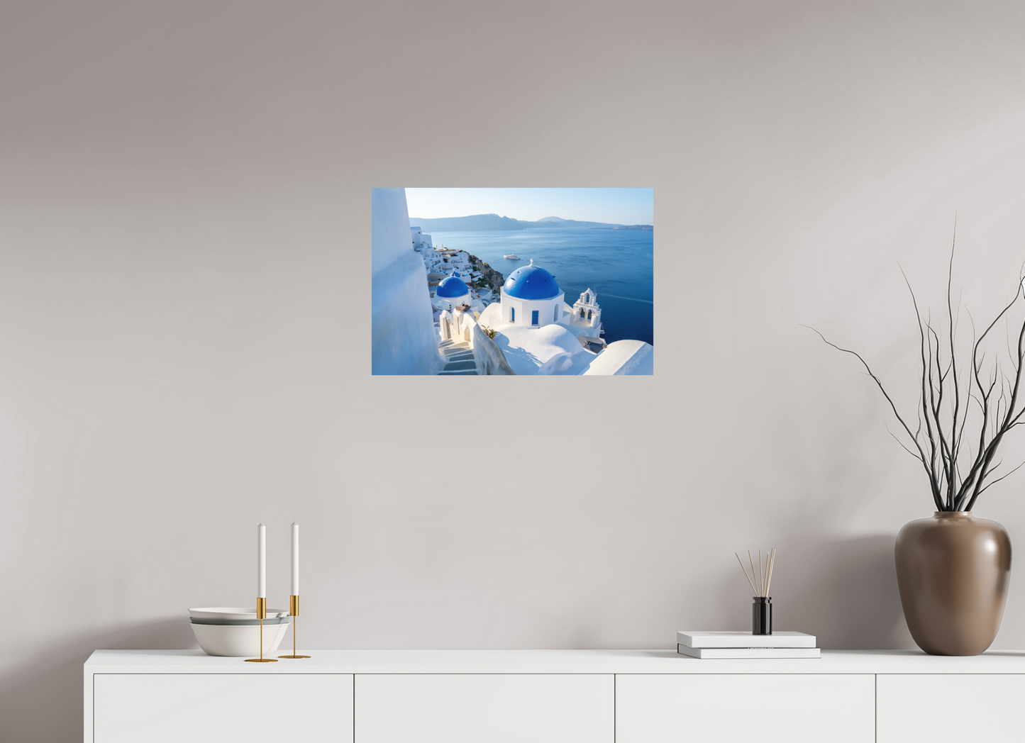 24 x 16″, Fuji Crystal DP II Matte The Blue Domes of Oía