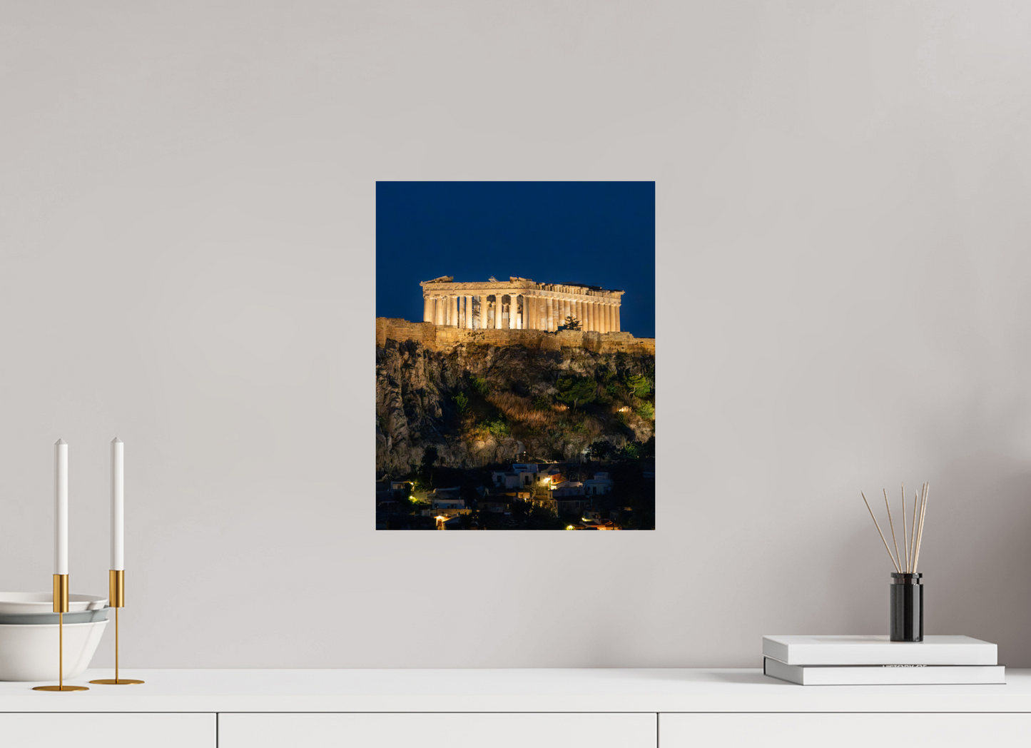 12 x 15″, ChromaLuxe HD Metal Print Acropolis of Athens