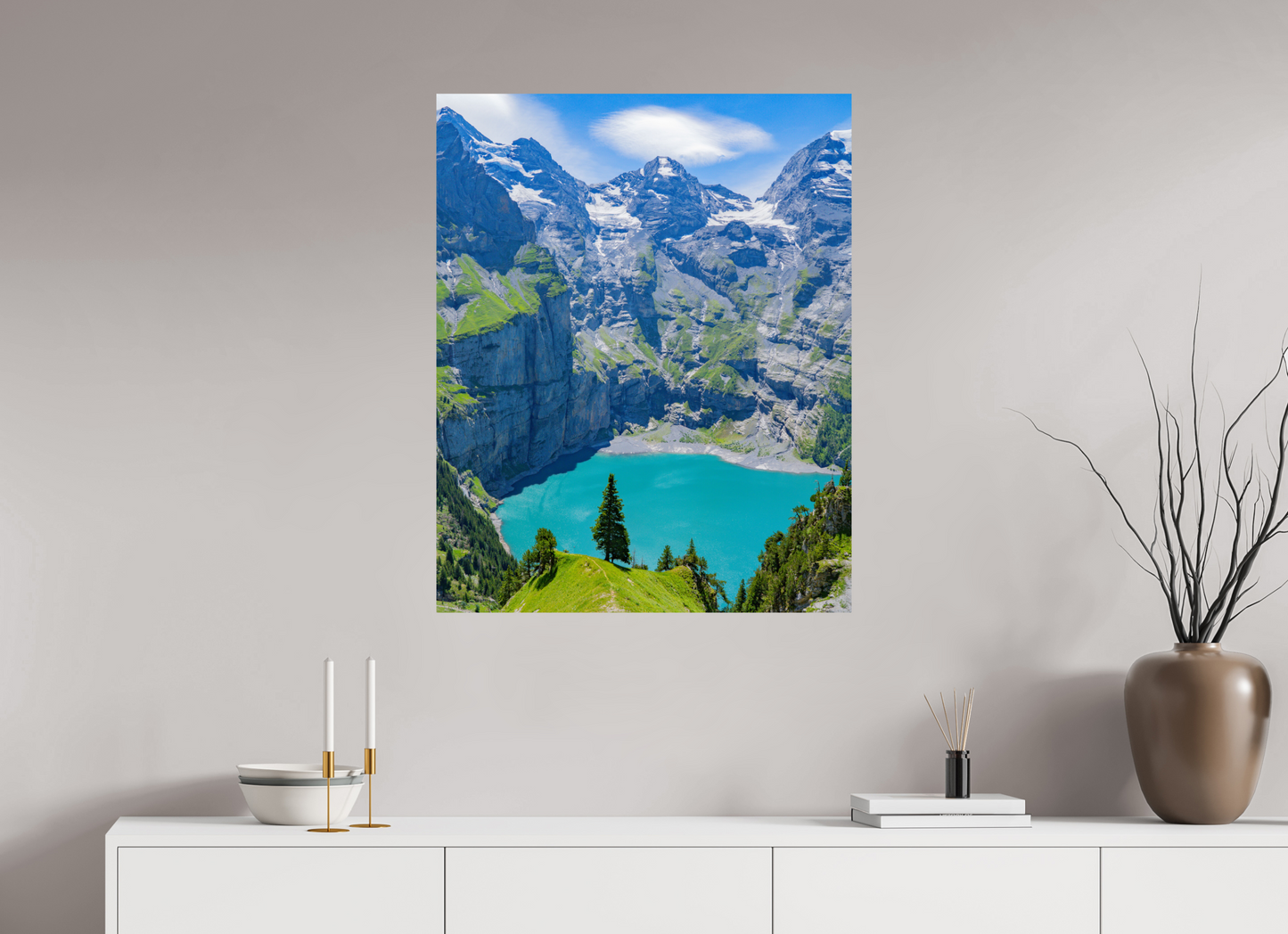 28 x 35″, ChromaLuxe HD Metal Print Alpine Jewel