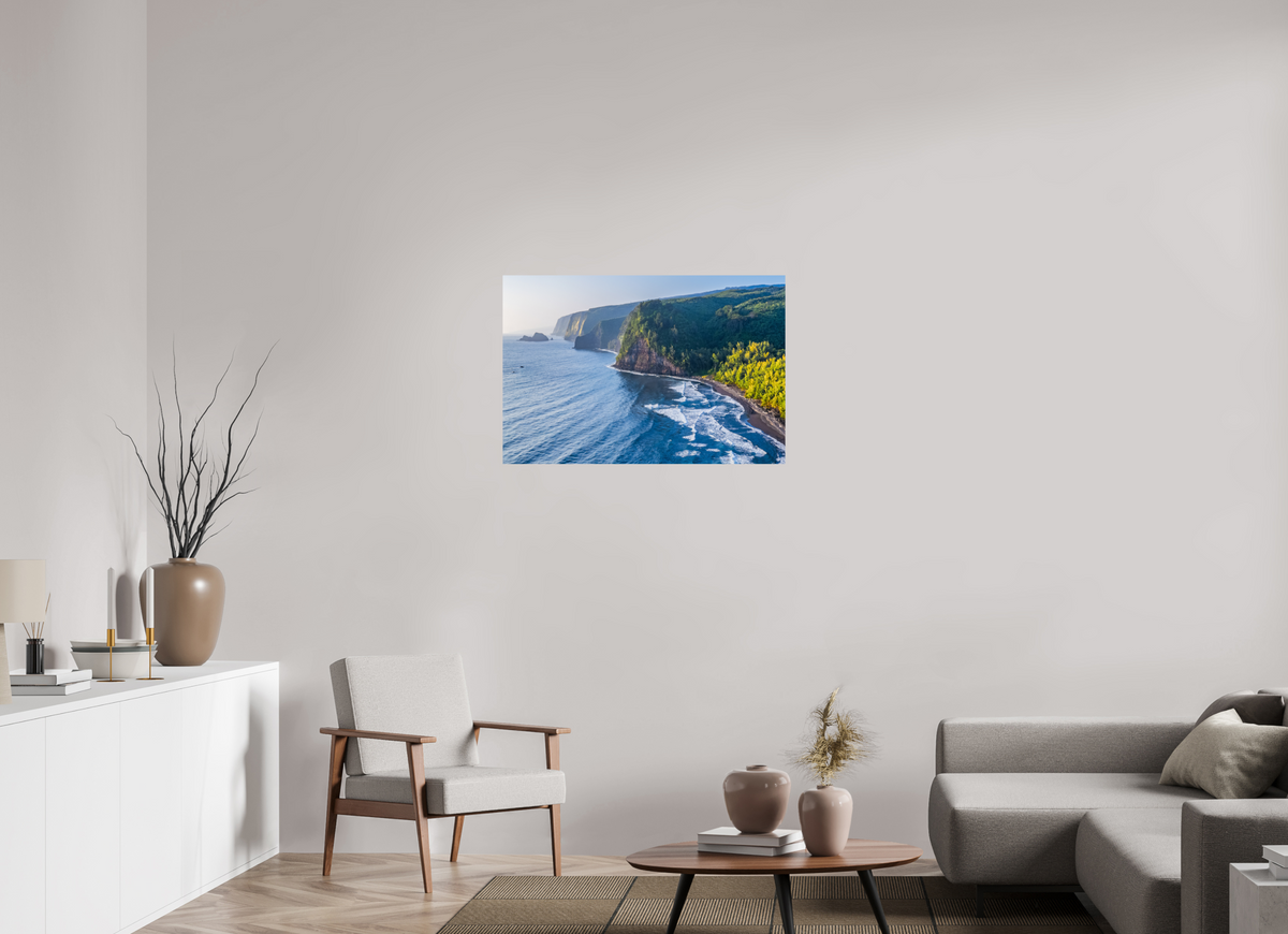 36 x 24″, ChromaLuxe HD Metal Print Soaring Above Pololū