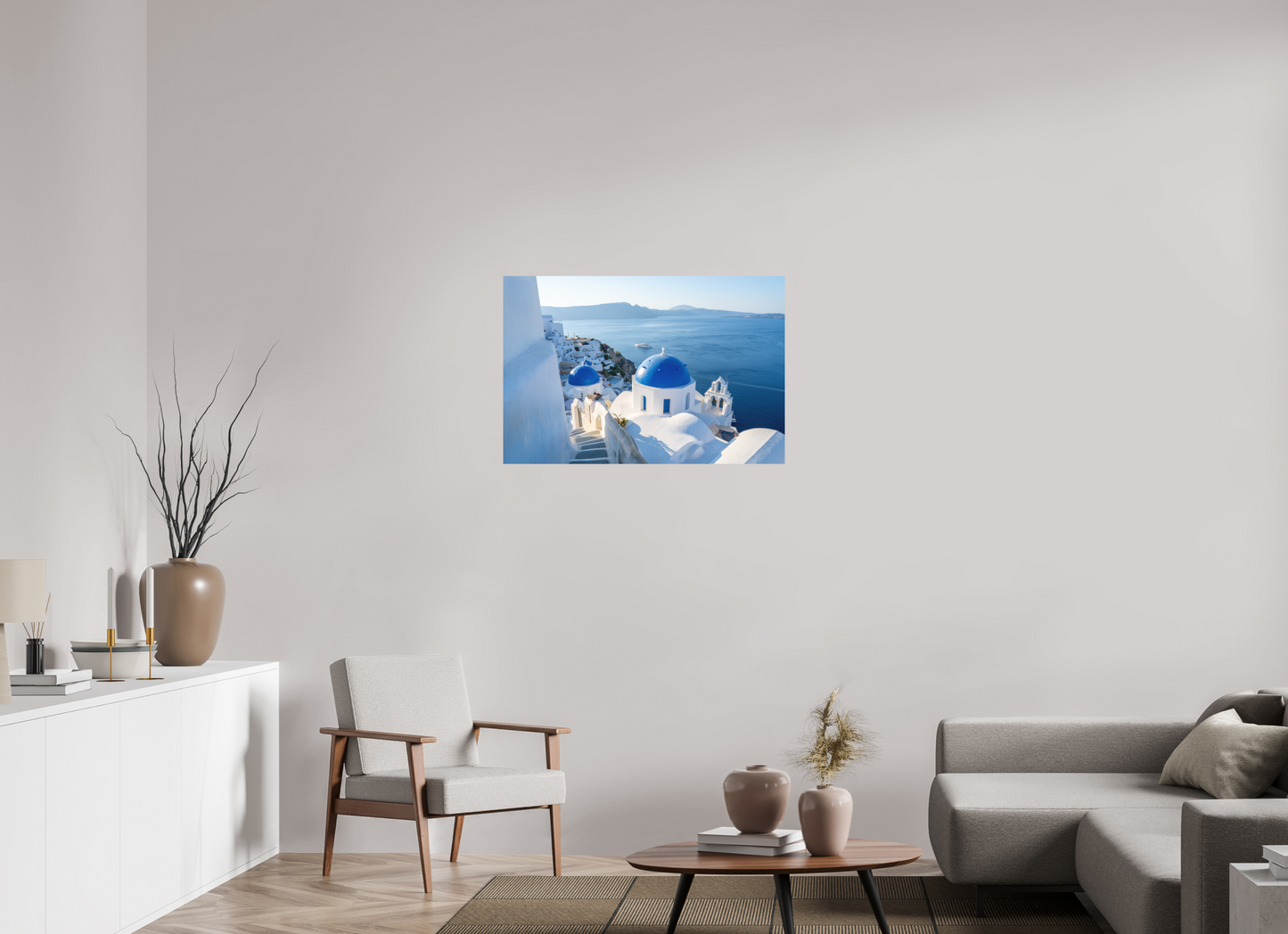 36 x 24″, Fuji Crystal DP II Matte The Blue Domes of Oía