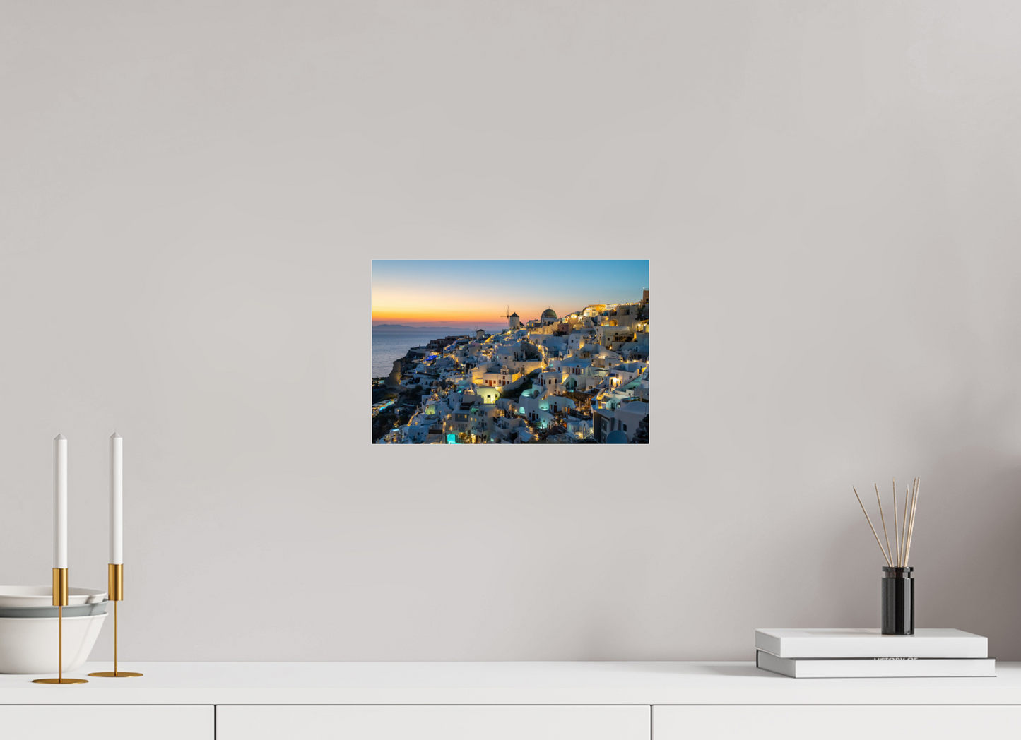 12 x 8″, Acrylic Glass 0.08mm Fuji Crystal Archive DP II Serene Santorini