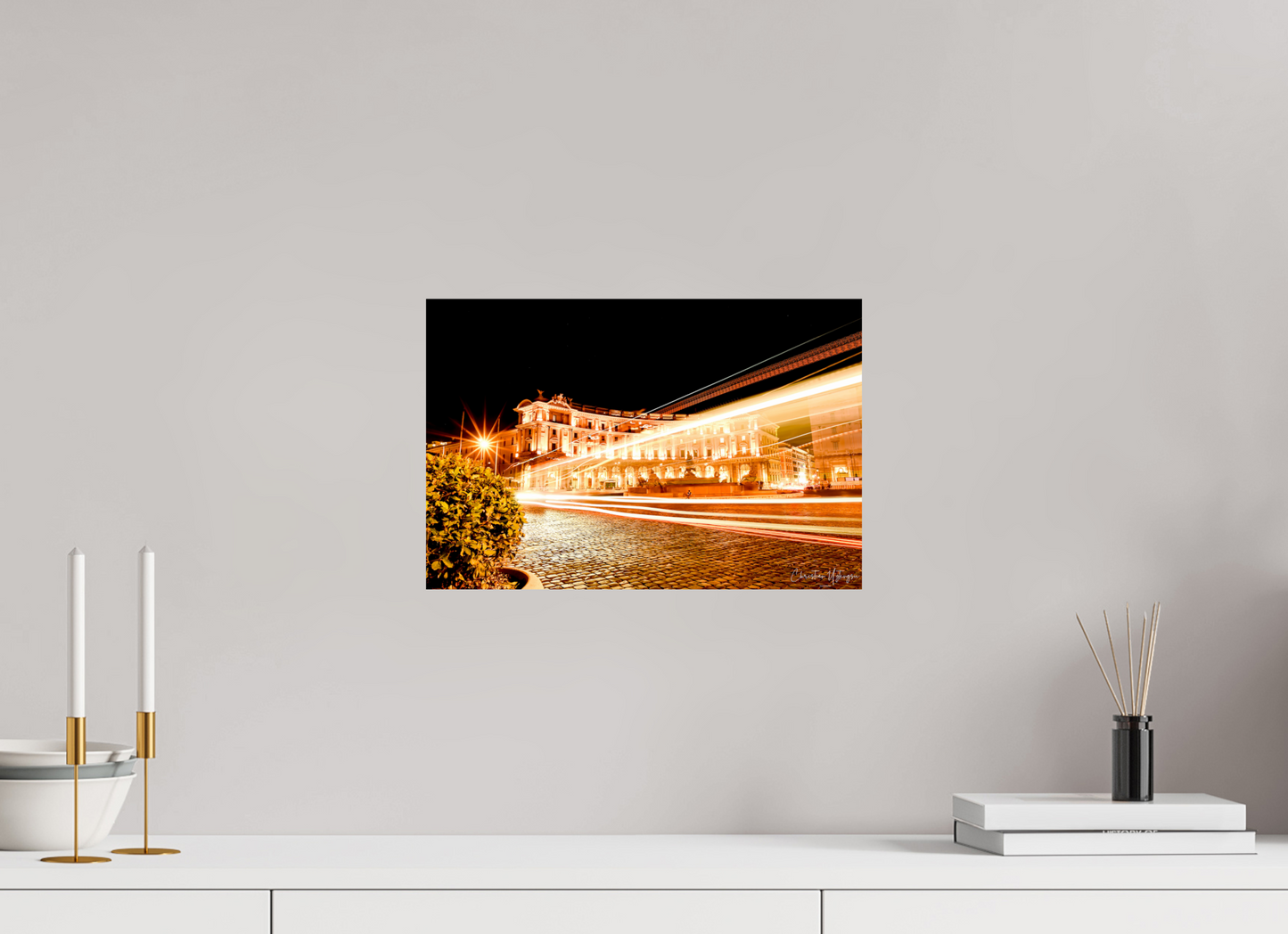 15 x 10″, ChromaLuxe HD Metal Print Flashing Lights