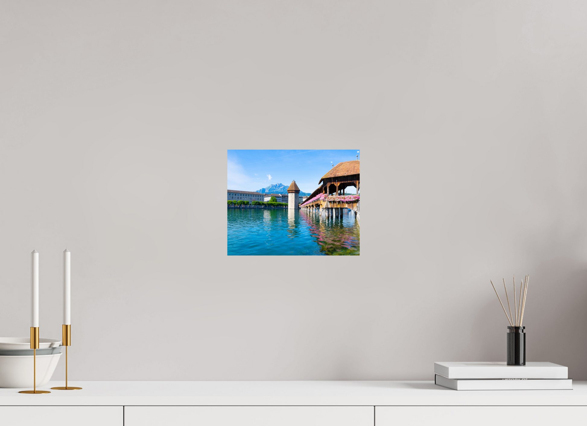 10 x 8″, ChromaLuxe HD Metal Print The Chapel Bridge