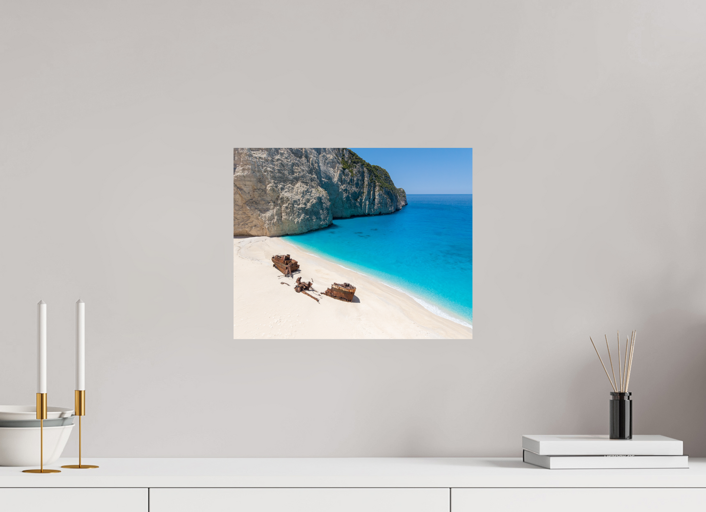 15 x 12″, ChromaLuxe HD Metal Print Shipwreck Beach