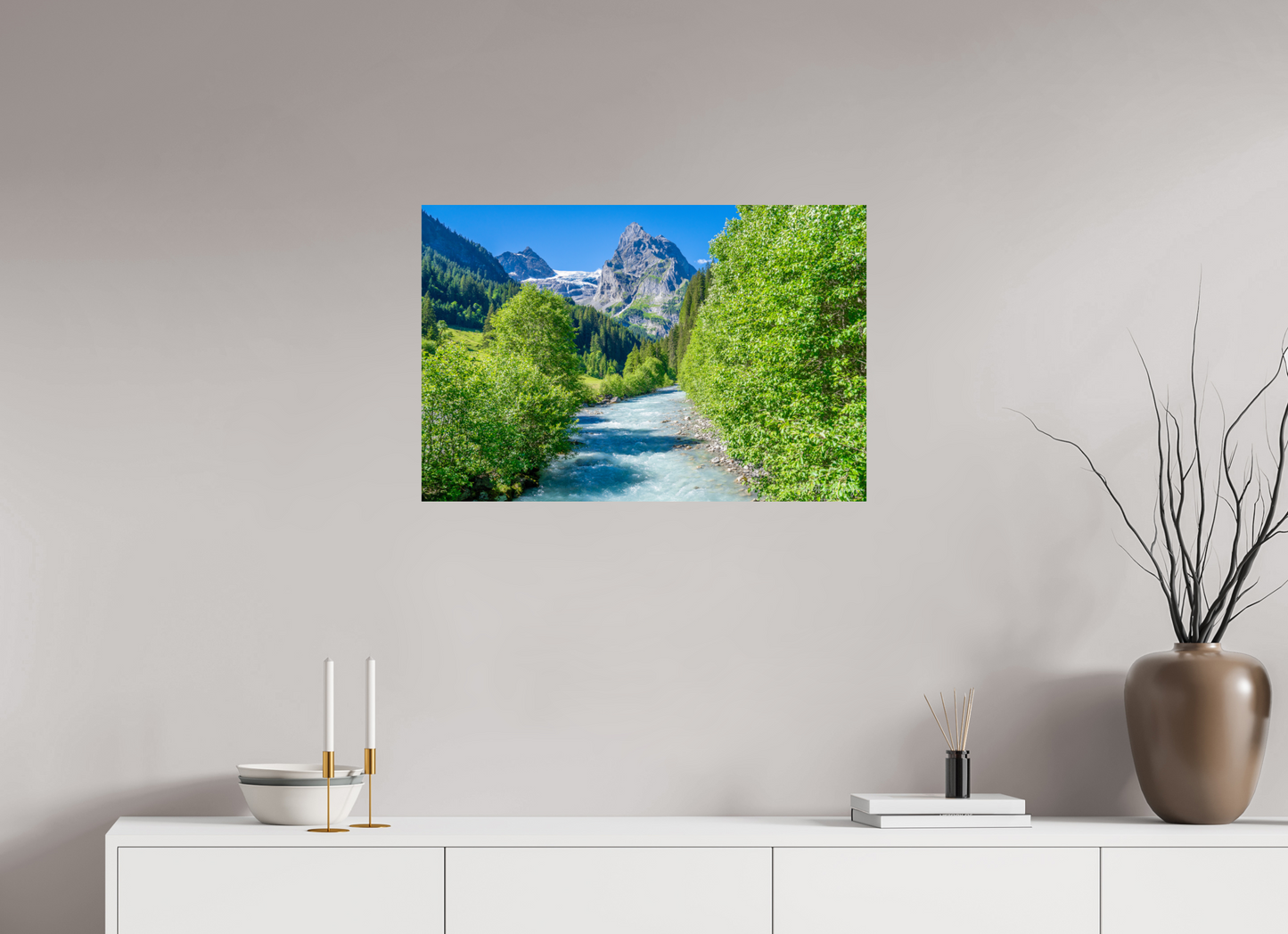 30 x 20″, ChromaLuxe HD Metal Print The Heart of the Alps
