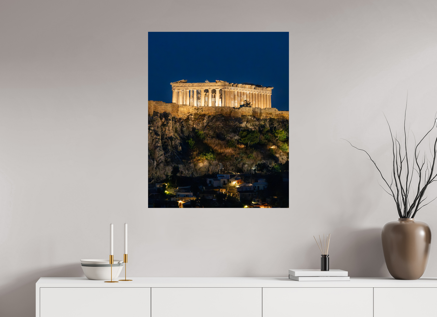 28 x 35″, ChromaLuxe HD Metal Print Acropolis of Athens