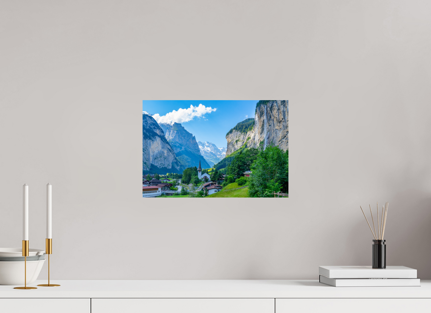 15 x 10″, ChromaLuxe HD Metal Print Lauterbrunnen Valley