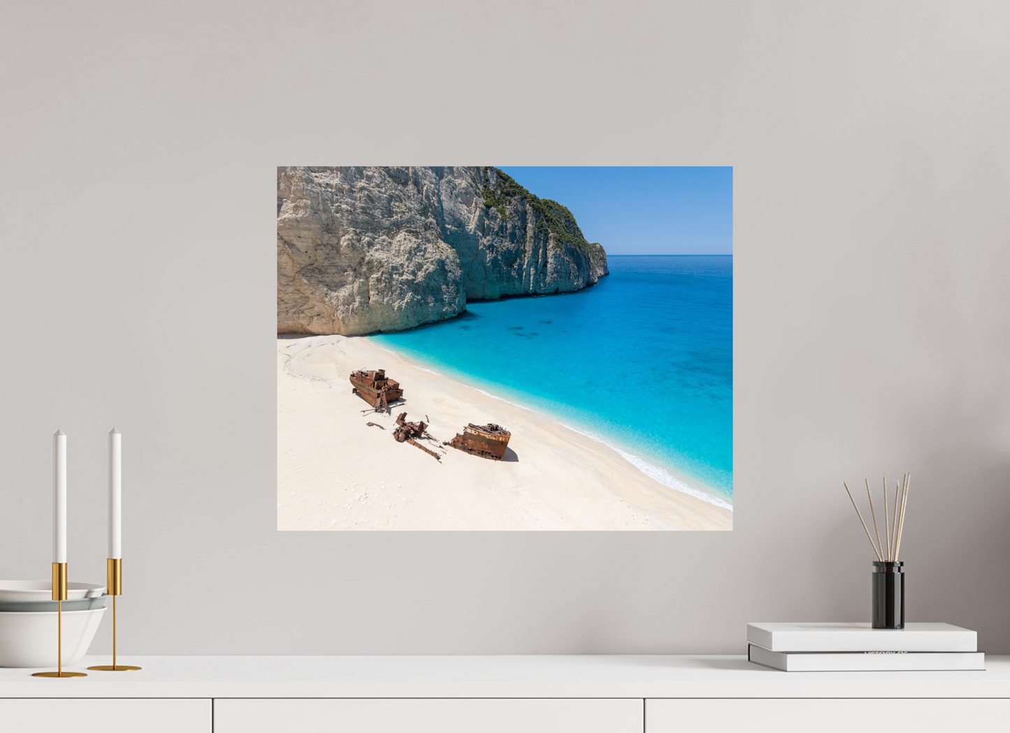 20 x 16″, ChromaLuxe HD Metal Print Shipwreck Beach